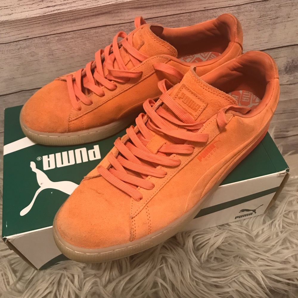 Orange Men Shoes Size 11